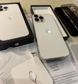 Original Apple iPhone 13 Pro Max silber weiß sehr guter Zustand , Rechnung+OVP