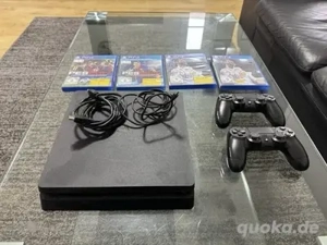 Sony PlayStation 4 Slim, 1TB, Schwarz, Inkl. 2 Controller