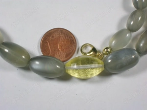 NEU: Kette 45 oder 50 cm mit Mondstein 375 Gold Karabiner Bild 5