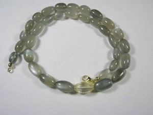 NEU: Kette 45 oder 50 cm mit Mondstein 375 Gold Karabiner Bild 3