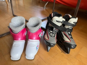 Kinderschlittschuhe und Kinderskischuhe gegen Abholung zum Verschenken  