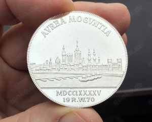 Silbermedaille 30g Feinsilber Nachpräg. Mainzer Konventionstaler