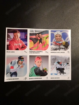 6 Sticker Winterspiele 2022 Peking Panini Team Deutschland neu un