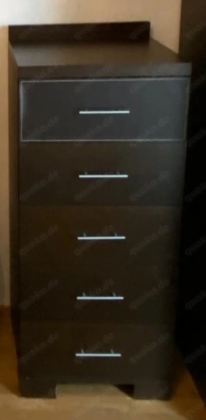 Kommode   Sideboard mit 5 Schubladen in Holzfarbe Wenge