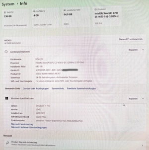 HP Workstation Z420 Xeon E5-1650, 64 GB Ram, 4 GB Quadro, Win 11 Bild 5