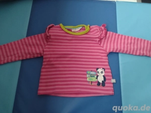 Longsleeve pink gestreift Panda 68 Liegelind 