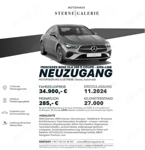 Mercedes-Benz CLA 200 d/AMG-LINE/MBUX/KAMERA/TOTW