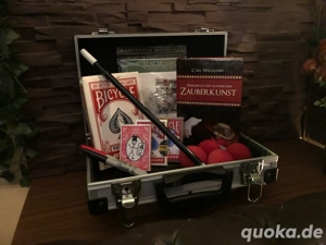 1x Zauberkasten + 11x Zauberei Requisiten | Handbuch für Zaubertricks | Zauberstab | Kartentricks | 