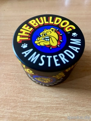 Grinder The Bulldog Amsterdam 4-teilige Kräutermühle mit Sieb Neu 