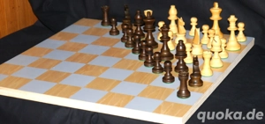 Staunton Design Klassiker Schachspiel + Schachfiguren + XXL Schachbrett aus Holz Chess 