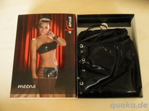 Damen-Bandeau-Top & Shorts, Einheitsgröße L-XL, schwarz, neu