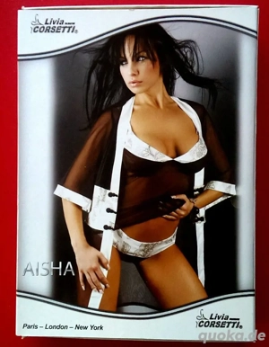 Damen Negligee Set Top & String Größe XL, schwarz mit weiß, neu