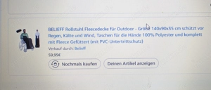 Rolstuhl Fleecedecke