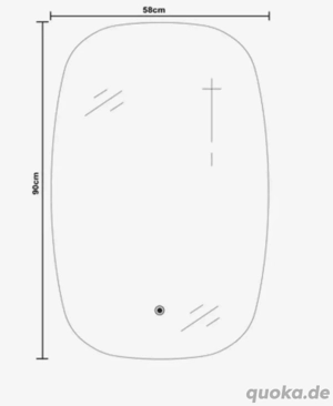 zwei moderne badspiegel mit LED-Funktion