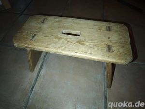Fußhocker Fußschemel antik Weichholz