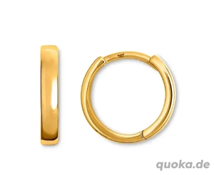 375 Gold Creolen glatt