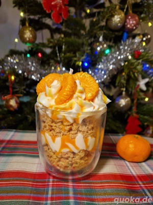 Handgemachte Sojawachskerze   Duft Mandarine Kuchen