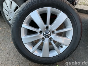 vw alu felgen mit sommer reifen in top zustand