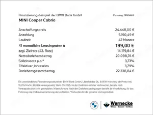 MINI Cooper Cabrio Cooper Cabrio DAB LED Komfortzg. Tempomat Shz Bild 2