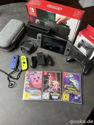 nintendo switch 1 Konsole mit OVP + controller und 3 sammlung spiel 