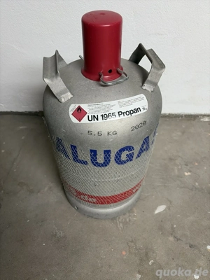 Alugas Propangasflasche 11 kg, leer, mit Ventil und Schutz