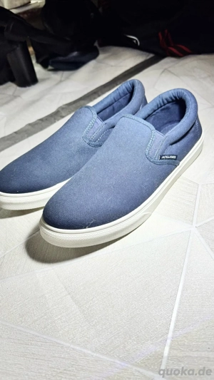 Elegante sportliche Slip-On Sneaker blau Gr. 42 Jack & Jones