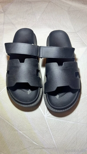 Schwarze Elegante Herren Sandalen Gr. 42