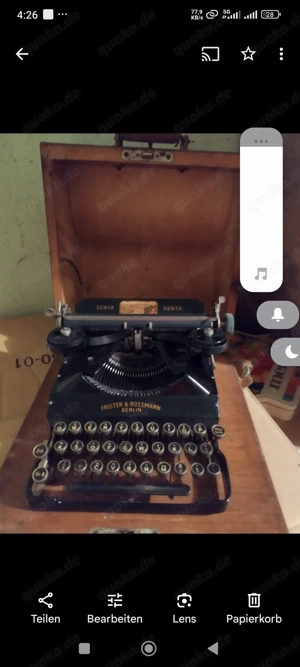 7 auf einen Streich.Alte Schreibmaschine zu verkaufen 