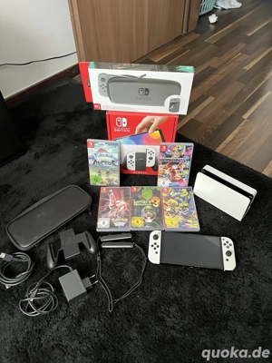 nintendo switch OLED original Konsole mit 5 sammlung spiel + OVP und garantie 