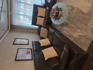 Musterting Couch schwarz