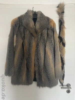 Grisfuchsjacke mit Boa