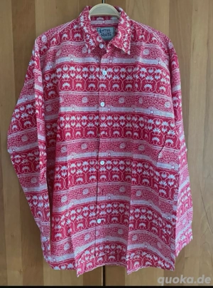 Druckhemd von Lerros in Rot Weiß Gr. M