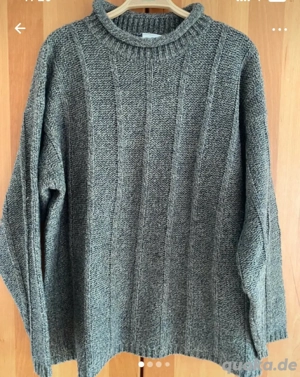 Rundhals Pullover Grobstrick Grau Gr.L