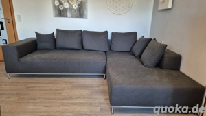 Wohnzimmer Ecksofa anthrazit