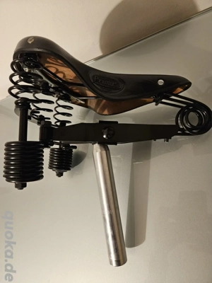 Neu! Original LEPPER Primus Leder Fahrradsattel Herren Sattel Ledersattel TOP!