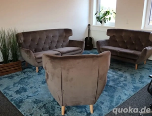 Sofa-Set (3-Sitzer + 2-Sitzer) & Sessel   neuwertig