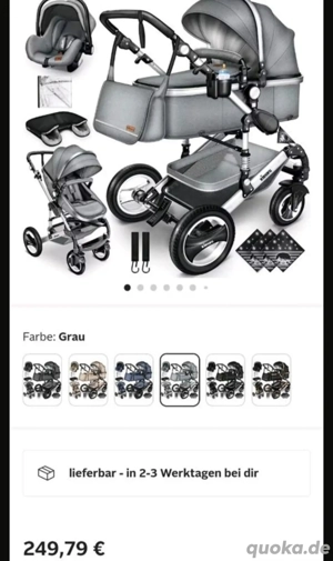 3 in 1 Kinderwagen Neuwertig von Kiduku