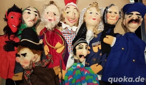 Alte Handpuppen aus Stoff von Kersa   Kasperl Theater