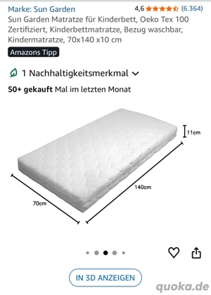 Babybett-NEU!!+ Matratze und Matratzenschoner