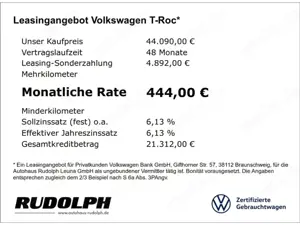 Volkswagen T-Roc Cabriolet ENERGY 1.5 TSI DSG LED Navi AHK Windscho Bild 4