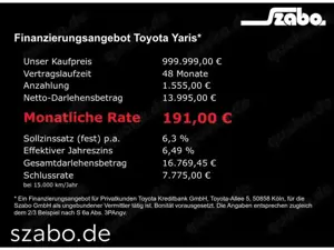 Toyota Yaris 1,0 l Comfort Apple CarPlay Android Auto Musikstre Bild 3