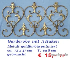 Garderobe mit 3 Haken
