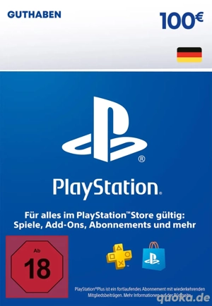 Playstation Guthaben 100 Euro als Code