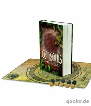 Lost Souls - Das Spiel beginnt, Buch, Spielbrett und Figuren