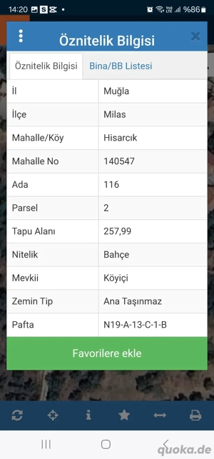 PROVISIONFREI : GRUNDSTÜCK Investitionschance! 2.639 m  Olivenhain in Milas Mu la   Meeresnähe