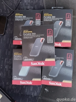 2TB SSD von SanDisk Extreme Portable staub&wasserresistent Absolut NEU, Org.Verpackt!