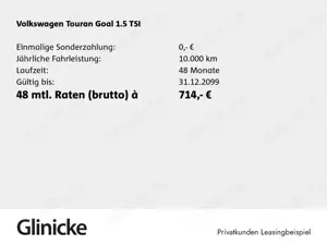 Volkswagen Touran GOAL 1,5 l TSI OPF 110 kW (150 PS) 7-Gang Bild 2
