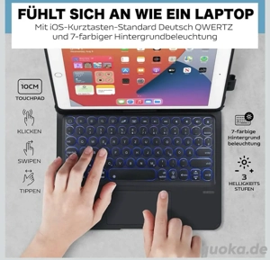 Seagtigau Keyboard Case Q5 DE   Bluetooth Tastatur Hülle 9,7 Zoll   Schwarz   Neu Bild 4