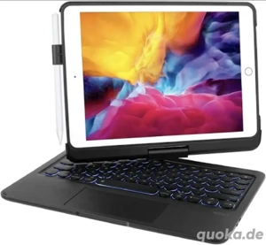 Seagtigau Keyboard Case Q5 DE   Bluetooth Tastatur Hülle 9,7 Zoll   Schwarz   Neu Bild 3