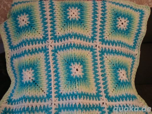 Häkeldecke im 3 D Muster-